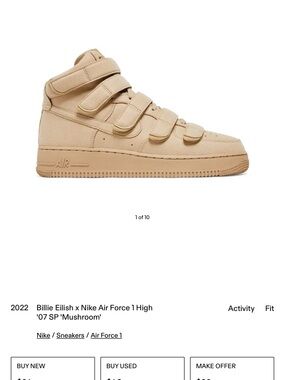 Billie Eilish x Nike Air Force 1 High 'Mushroom' - Neutral Tan High-Top